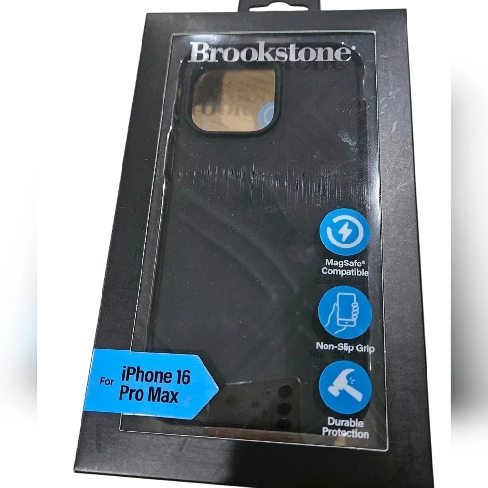 BROOKSTONE Magsafe Sleek Black Case for iPhone 16 Pro Max. NIB